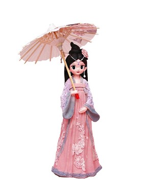 古风汉服女孩打伞摆件玲珑少女心卧室中式摆设品女生闺蜜生日礼物