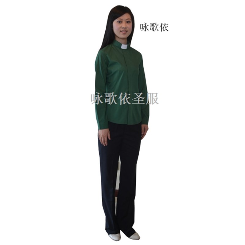 女款咏歌依定制罗马卡衬衫配送领卡免烫抗皱