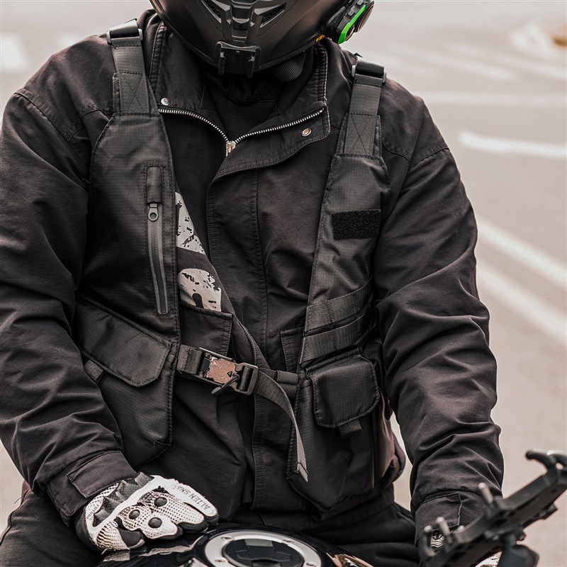 机能马甲露营背心户外骑行多功能钓鱼战术反光防水半身野外