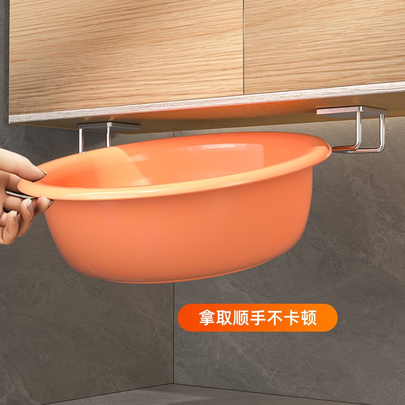 脸盆收纳架卫生间置物厕所免打孔壁挂式架子洗脸盆架墙上浴室挂架