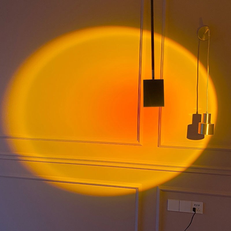 夕阳落日吊灯服装店酒吧咖啡厅悬挂可伸缩洗墙装饰氛围灯投影灯