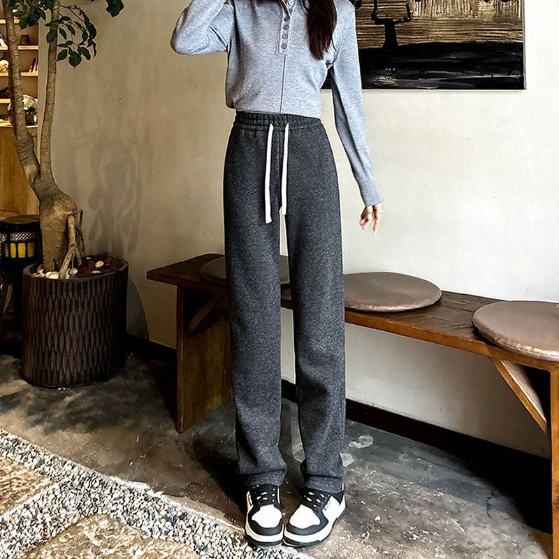 超长白色毛呢裤子女高个子加长款秋冬季加绒直筒烟管裤高腰糯米裤,女装/女士精品,休闲裤,淘宝优惠券,粉丝福利购,淘宝优惠卷