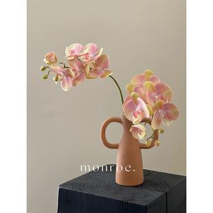 復(fù)古蝴蝶蘭 飾客廳家居插花 仿真花紅色粉色綠色假花擺設(shè)擺件裝