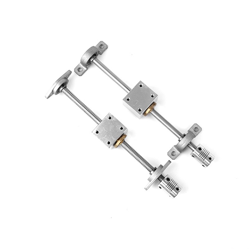 T型丝杆导轨丝杆多头丝杆直径8mm梯形丝杆T8双轨丝杆螺母套装