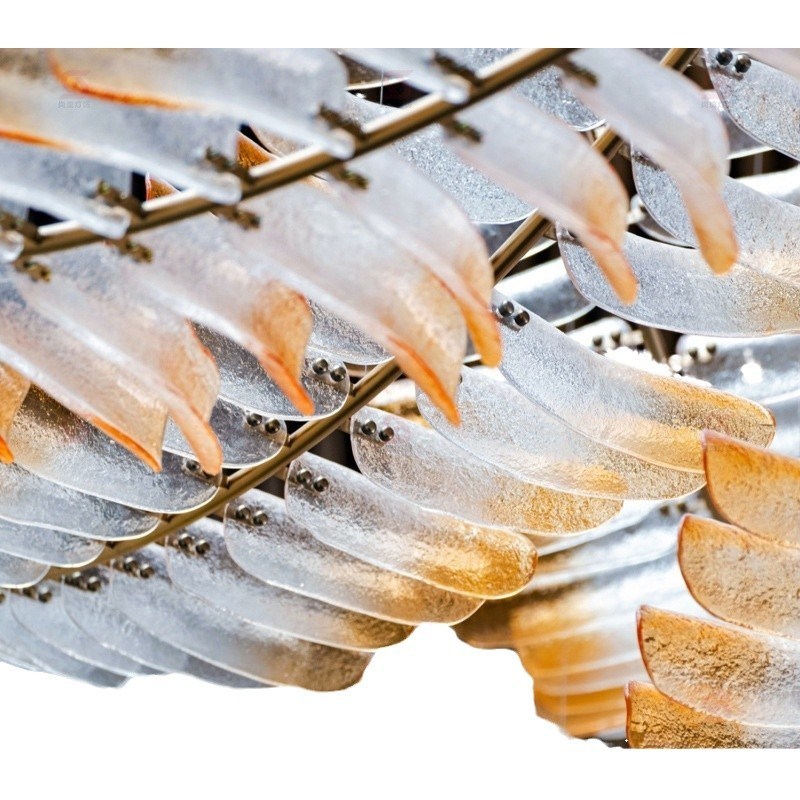 宴会厅酒店大堂吊灯龙骨灯具定制非标工程玻璃商场前台售楼部沙盘