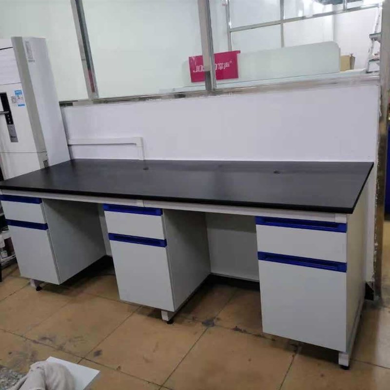 【制药厂适用】中纤板柜体钢木边台 实验室试验台实验操作台