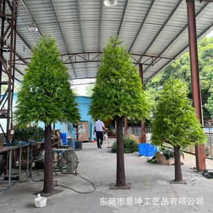 仿真水杉树松树室内外大型装饰景观树人造玻璃钢假树园林造景园艺