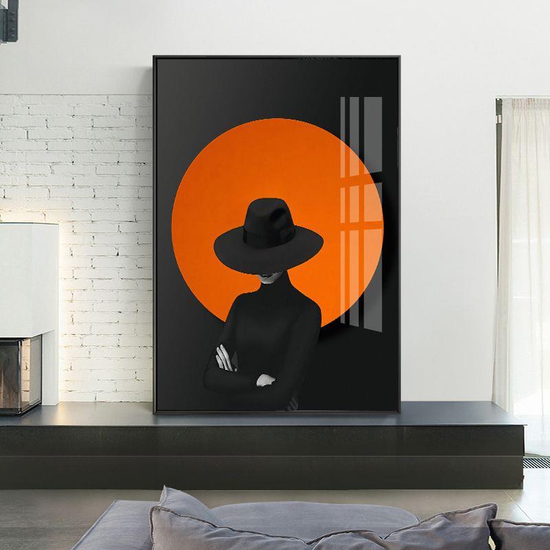 时尚创意人物装饰画现代简约酒店设计师样板房壁画玄关办公室挂画图片
