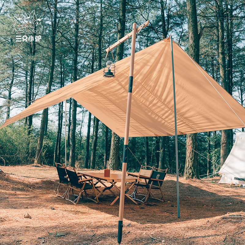 三只小驴户外天幕超轻便携防雨防晒尼龙布野外露营沙滩帐篷遮阳棚