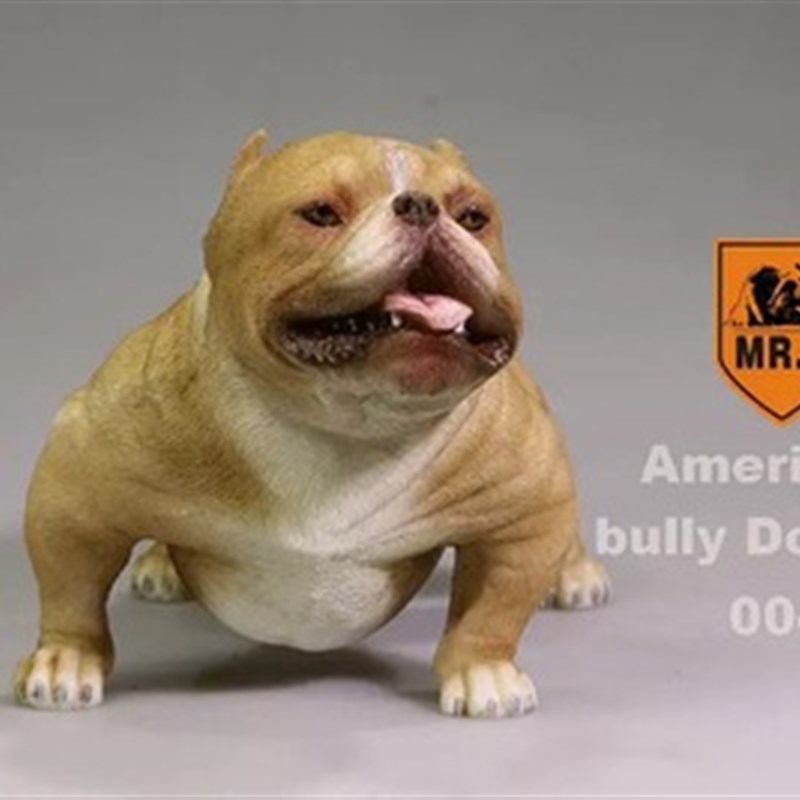 MrZ现货静态直销美国恶霸犬模型仿真动物小摆件家居桌面车载饰品