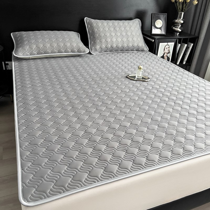 凉感冰丝凉席床垫夏季纯色可水洗透气冷感席子夏天家用纯色凉席子