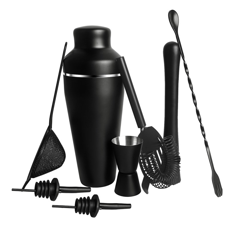 财霖热销调酒工具套装 调酒杯酒吧工具套装 全套不锈钢调酒器