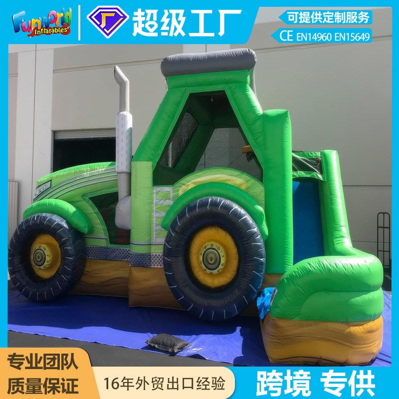 定制多款新品游乐场滑梯户外摆摊跳床组合儿童乐园充气城堡