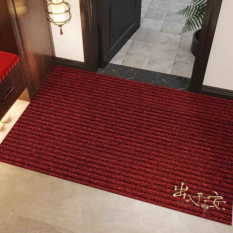 入户门地垫红色玄关大门口进门门垫除尘防滑耐脏免洗脚垫家用地毯