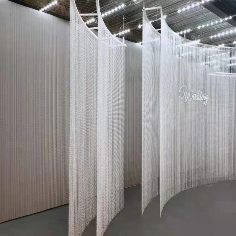 婚庆压克力珠帘背景屏风婚庆道具水晶婚礼现场装饰舞台背景镂空帘