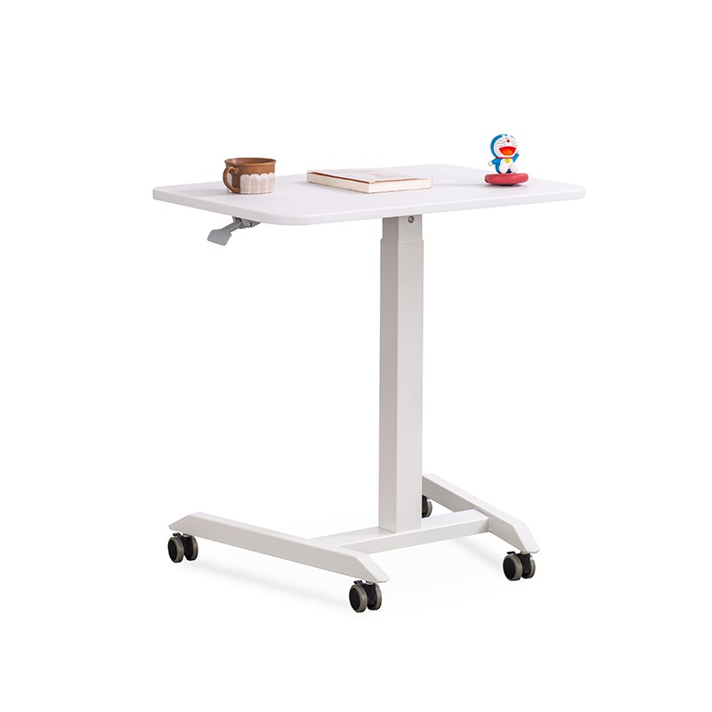 气动升降桌升降式站立可移动电脑桌白学习阅读居家办公桌演讲台桌