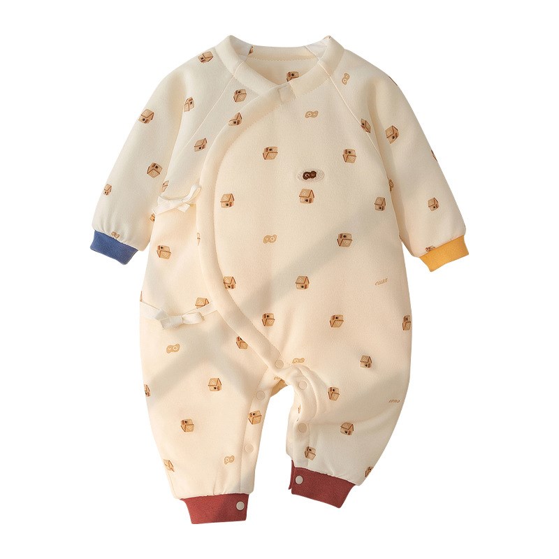 新生婴儿儿衣服冬天纯棉加厚52码冬季初生a类棉衣秋冬连体衣59cm