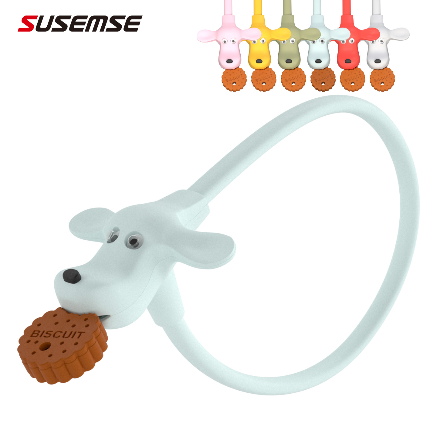 SUSEMSE小狗创意自行车硅胶锁