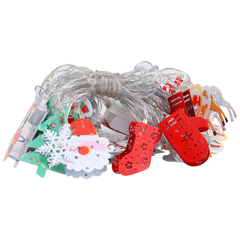 耶诞节彩灯串雪人老人耶诞树装饰灯橱窗店铺场景布置铁艺挂饰挂件