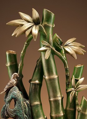 节节高升竹子摆件新中式客厅送领导办公室桌面装饰品高档开业礼物