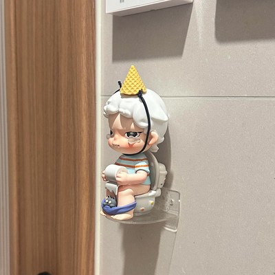 厕所搭子|卷卷盲盒收纳展示架上墙亚克力L型底座免打孔磁吸支架