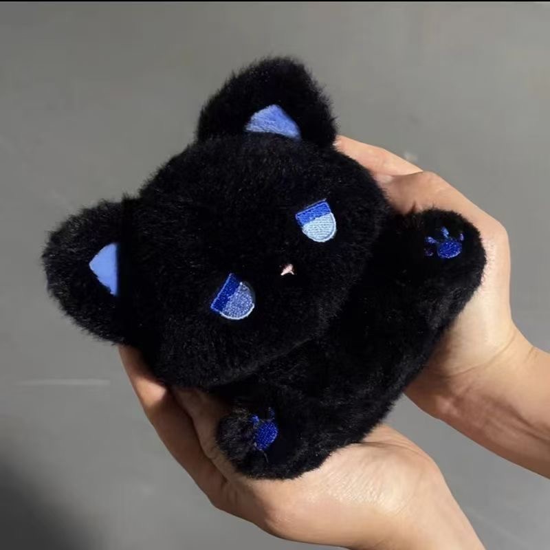 emo小猫可爱呆呆公仔高颜值毛绒玩具卡通坐姿玩偶娃娃送朋友礼物