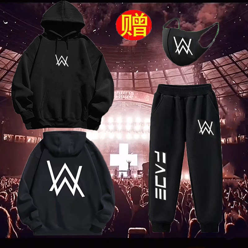 嘉豪cos服同款衣服艾伦沃克儿童卫衣加绒套装strong哥战衣学生少