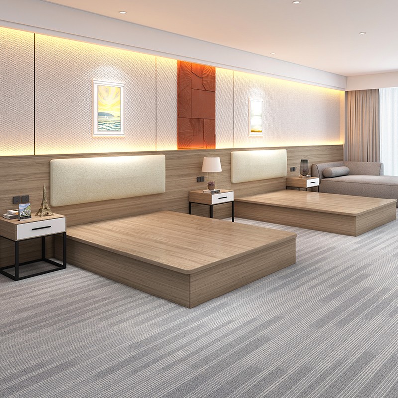 酒店家具床电竞宾馆家具标间全套定制客房公寓民宿单人双人床专用