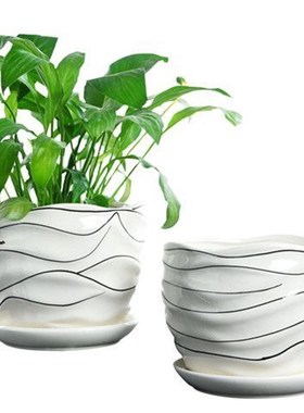 客厅简约花盆陶瓷家居饰品创意小摆件桌面家用中式工艺品摆设装饰