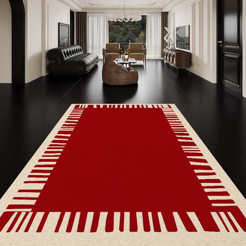 丝圈入户门地垫红色喜庆结婚乔迁地毯耐脏进门垫门口玄关脚垫定制