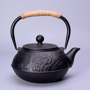 软装 铁茶壶铸铁壶手工生铁壶复古烧水壶家用新中式 修摆件博古架壶
