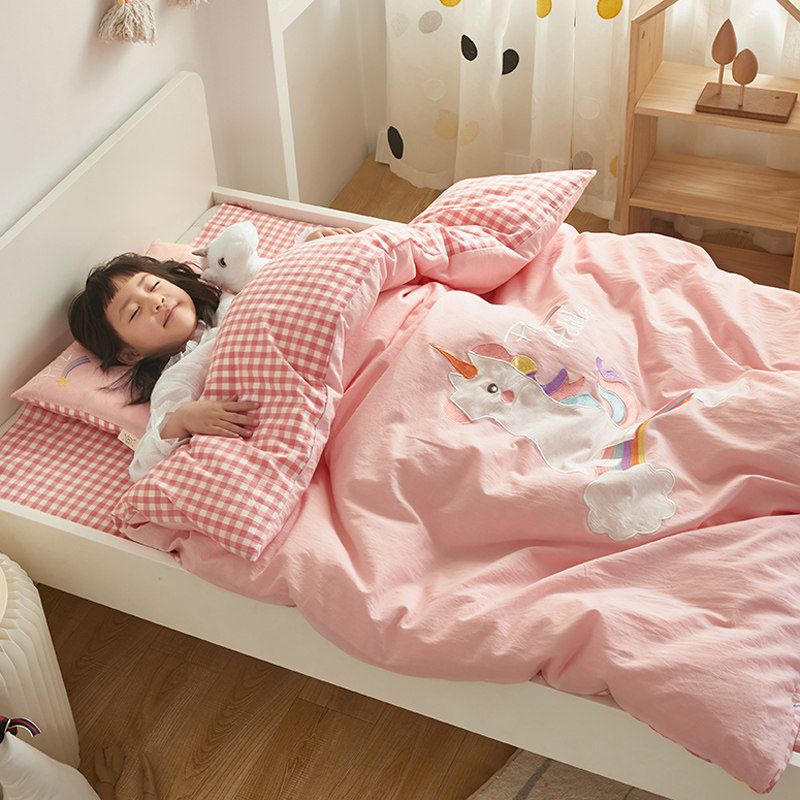 纯棉水洗棉幼儿园被子三件套宝宝入园专用被套被褥六件套儿童床品,婴童用品,婴童床品套件,淘宝优惠券,粉丝福利购,淘宝优惠卷
