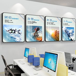 办公室字画挂画公司企业文化形象背景墙过道会议室励志标语装饰画