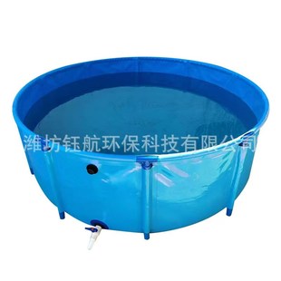 帆布鱼池圆形折叠水池锦鲤大型鱼类水箱养殖水池家用养殖防水布