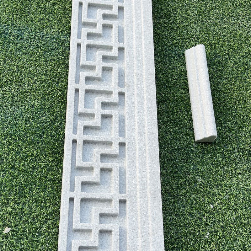 别墅发泡陶瓷线条柱子墙面装饰柱子挂件浮雕外墙中式回字腰线浮雕