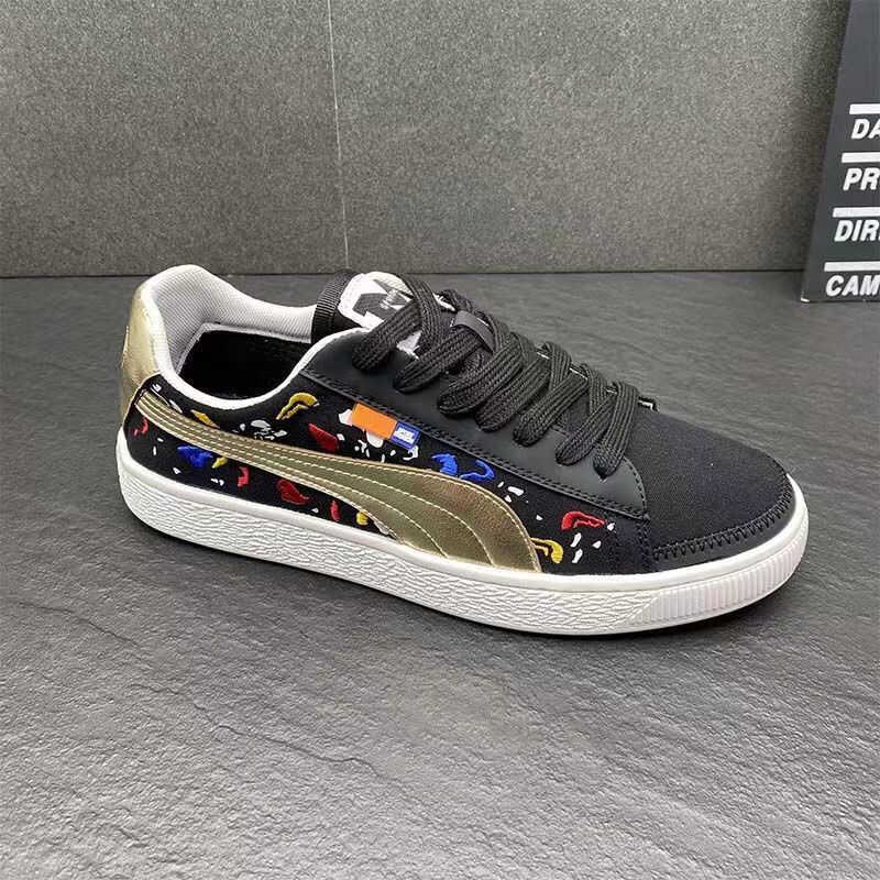 夏季男鞋2024新款布面透气一脚蹬运动鞋拼色百搭潮流防臭跑步板鞋