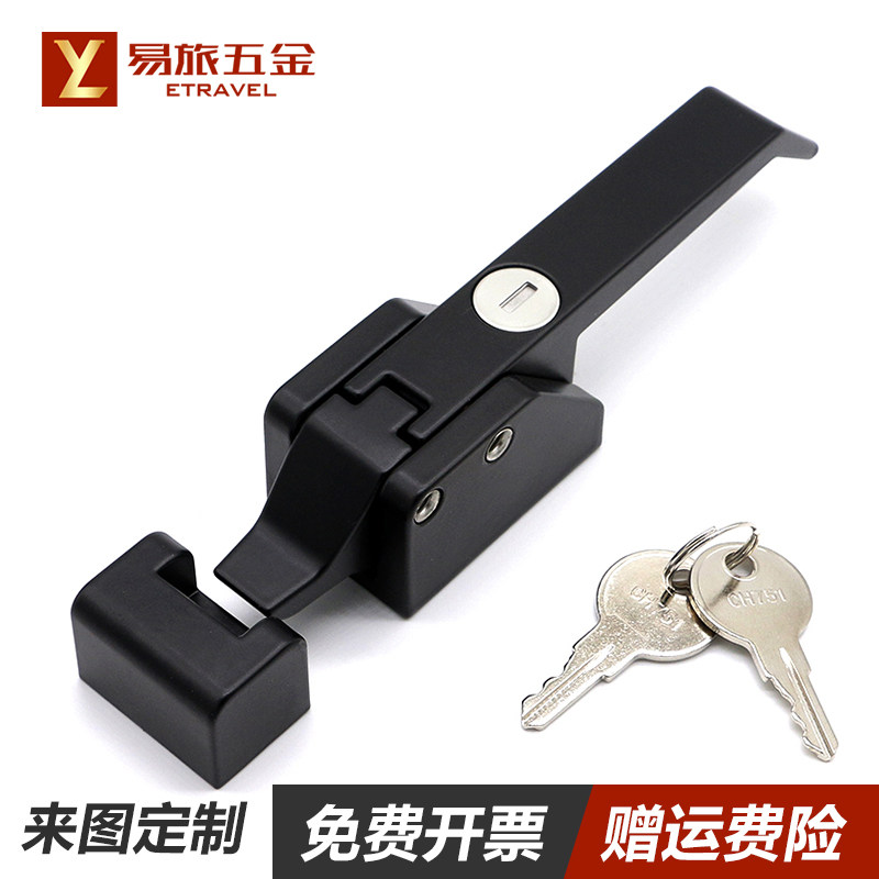 不锈钢316精铸把手锁杠杆压紧式工业门锁重型机械锁高品质把手锁