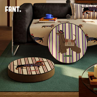 猎犬绅士中古风蒲k团坐垫家用客厅地上榻榻米儿童看书屁垫子可拆