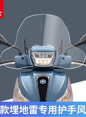 2021款比亚乔埋地雷medley150挡风玻璃前挡风护手风挡玻璃护胸