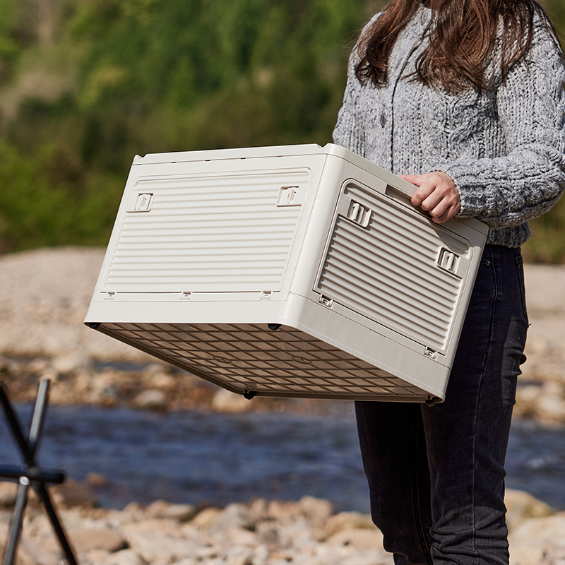 户外露营收纳箱可折叠野营整理箱车载后备箱家用置物储物箱大容量