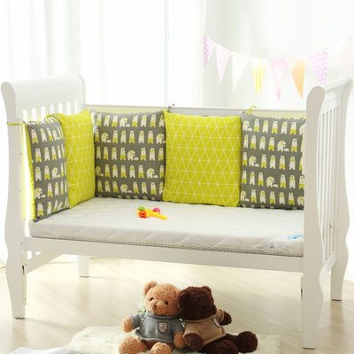 婴儿床床围挡布加高纯棉儿童宝宝床帏护栏防撞围垫软包拼接可拆洗