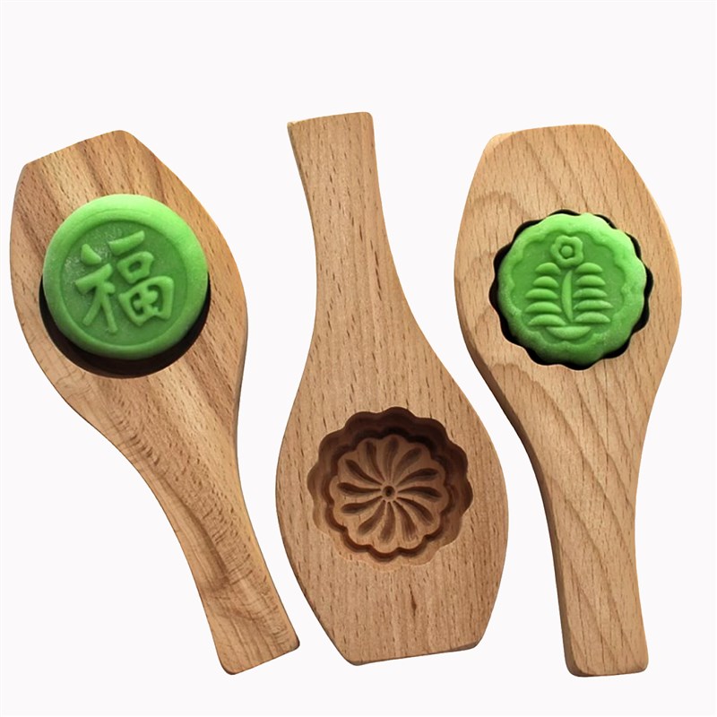 绿豆冰糕冰皮月饼南瓜饼紫薯糕糕点传统中式木质模具小号卡子磕子