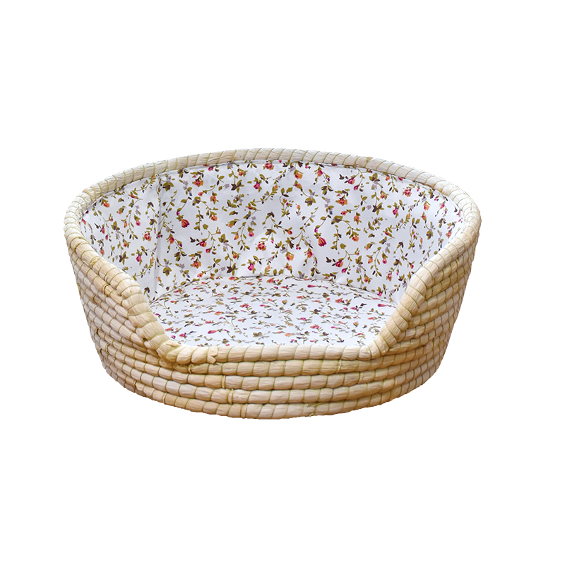 猫窝狗窝夏天四季夏季通用草编藤编凉窝泰迪竹编猫床猫咪用品大全