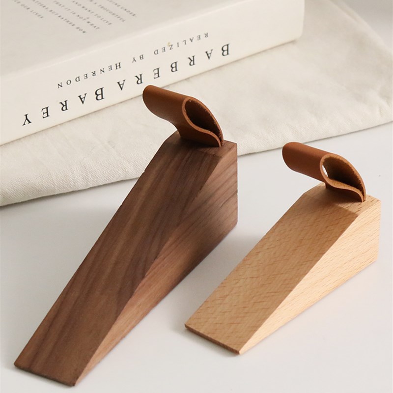 黑胡桃木门塞门档门阻防撞顶门家用防风安全门卡固定堵门挡阻门器