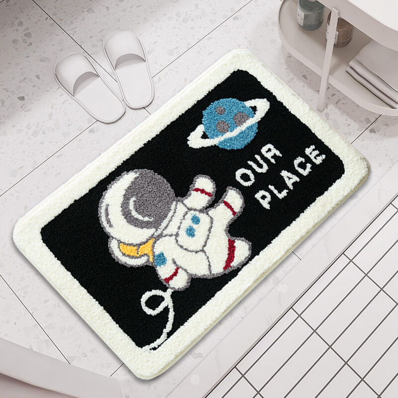绒毯浴室吸水地垫地毯卫生间门口防滑厕所脚垫门垫进门卧室家用