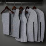 意式极简样板间衣服毛毡衣帽间软装饰品组合衣柜衣橱展厅道具摆件
