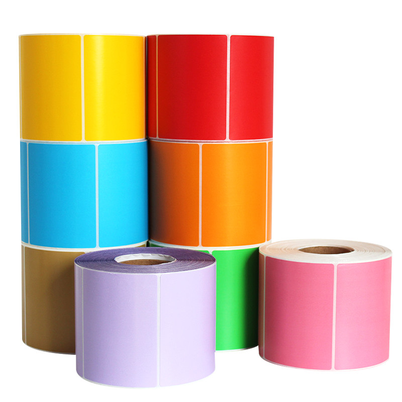 彩色铜版纸标签纸60*40 20 30 50 60 70 80 90 100 150红色黄色蓝