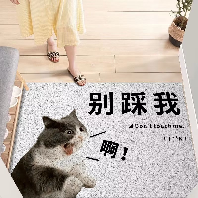 创意文字丝圈入户门垫欢迎回家玄关脚垫刮泥蹭土地垫超耐脏可裁剪
