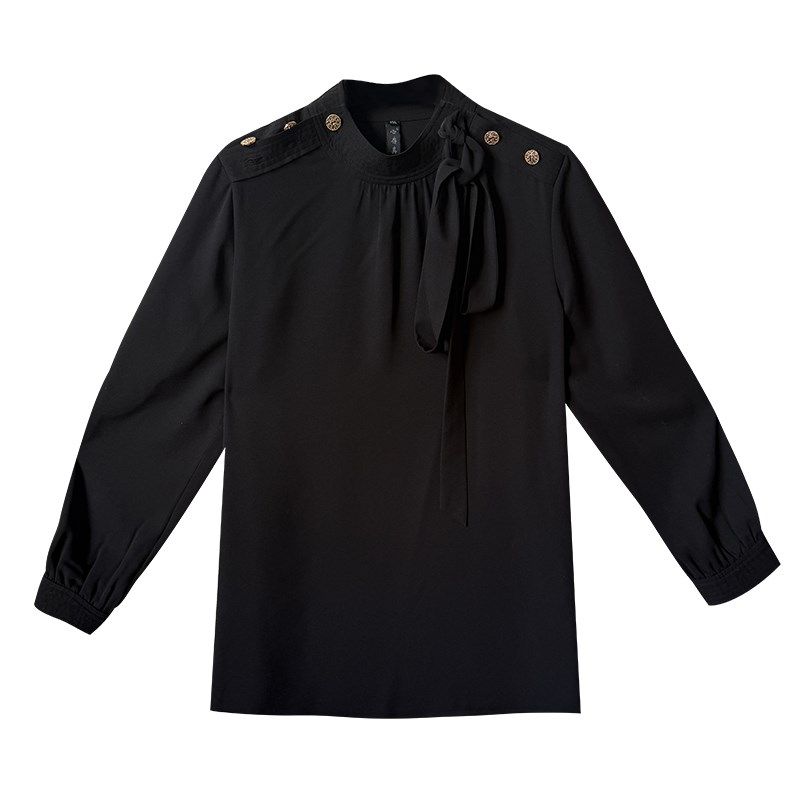 精致半高领大码衬衫女装2025春季新款胖妹妹mm宽松垂感长袖衬衣