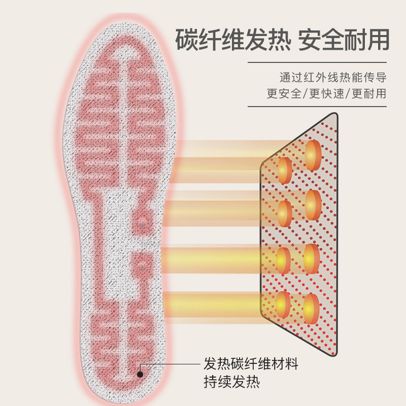 加热鞋垫男女冬季保暖电热鞋垫电暖发热鞋垫充电可行走12小时户外